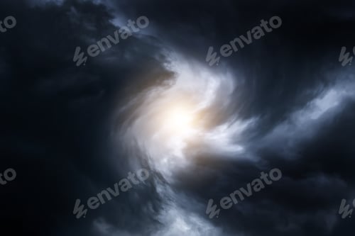 Preview: Blurred Whirlwind In The Dark Storm Clouds