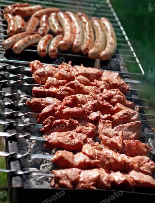 Preview: Meat Cooking On Barbeque Grill