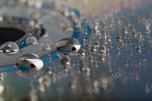 Preview: Macro Of Water Droplets On Cd