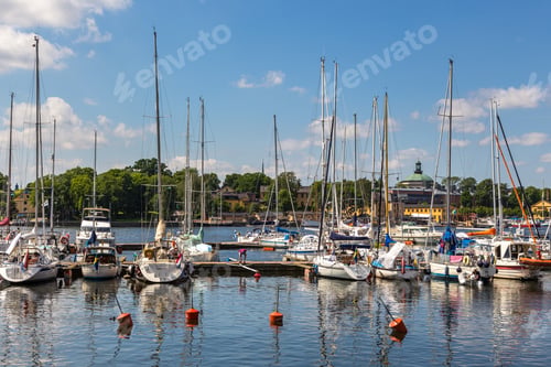 Preview: Boats In Marina, Stockholm, Sweden.