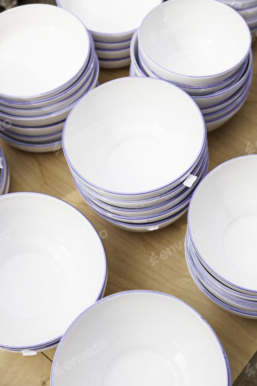 Preview: White Dishes Craft, Handicraft Detail Spanish, Clay, Craft