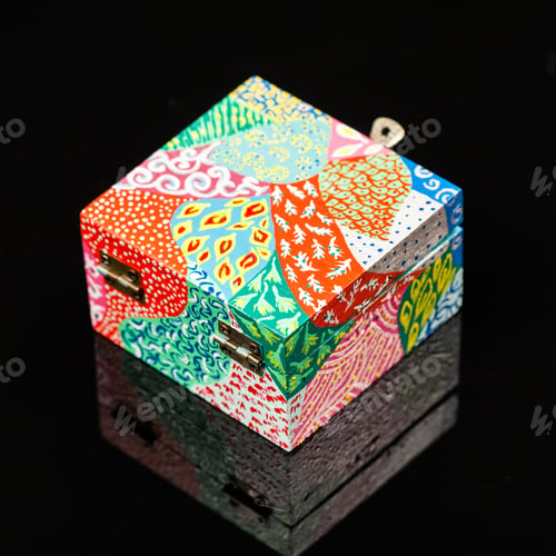 Preview: Painted, Wooden Small Boxes For Multiple Purposes
