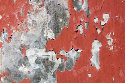 Preview: Metallic Surface With Peeled Paint - Texture And Background