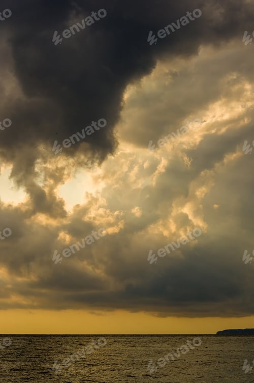 Preview: Amazing Sea Sunset, The Sun, Waves, Clouds