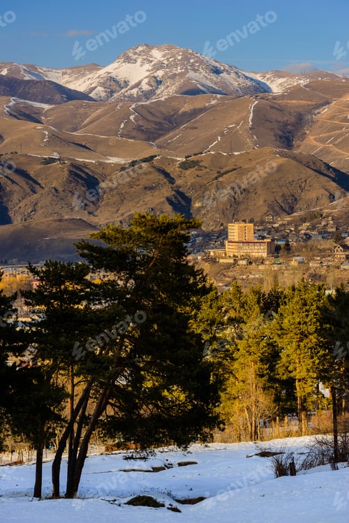 Preview: Beautiful Veiw From Above On Town Vanadzor, Armenia