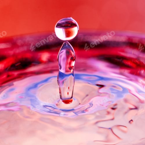 Preview: Colorful, Abstract Composition With Water And Water Drops