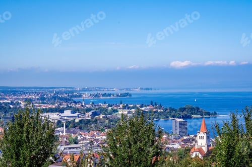 Preview: Church And Lake Konstanz View From Switzerland