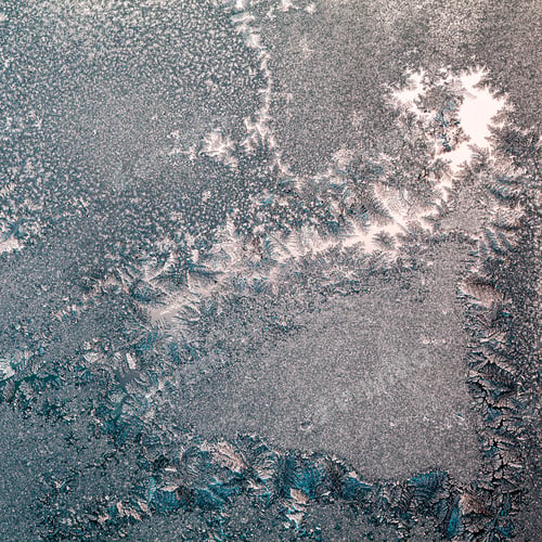 Preview: Ice Flowers On Glass - Texture And Background. High Resolution And Sharp, Beautiful Details