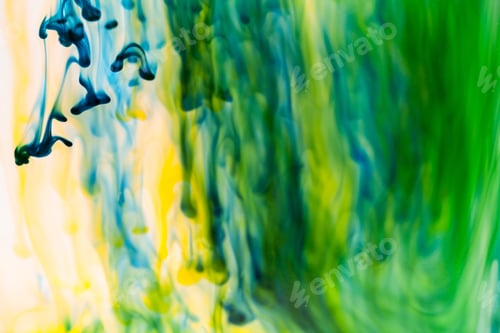 Preview: Abstract Composition With Ink. Beautiful Background, Texture And Colors