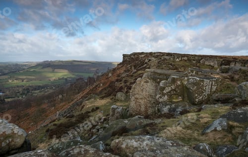 Preview: Grit Stone Edge In Derbyshire, Uk