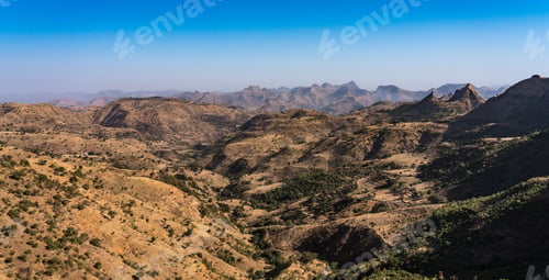 Preview: Landscape View Of The Simien Mountains National Park In Northern Ethiopia