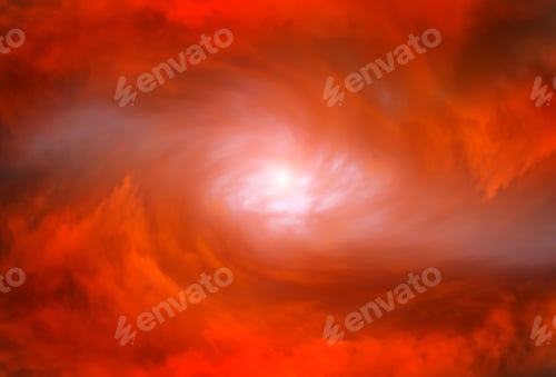 Preview: Blurred Swirl In The Red Clouds With A Light