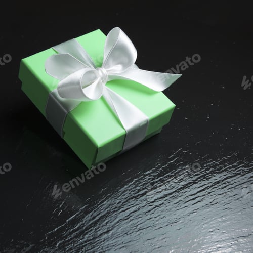 Preview: Luxury Box Tied With A White Ribbon.