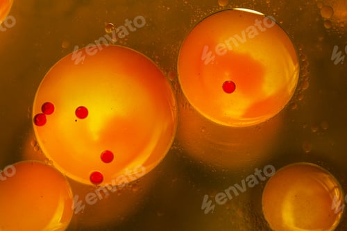 Preview: Abstract, Colorful Composition With Oil, Water And Ink