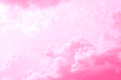 Preview: Blurred Background. Blue Sky And White Fluffy Clouds.