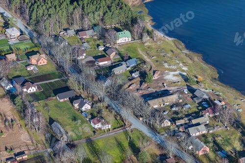 Preview: Aerial View Over The Village Berzciems