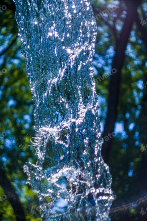 Preview: Transparent Falling Water Vertical Flows, Close Up