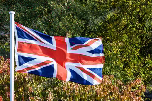 Preview: View Of The British Flag Flying In Bath England