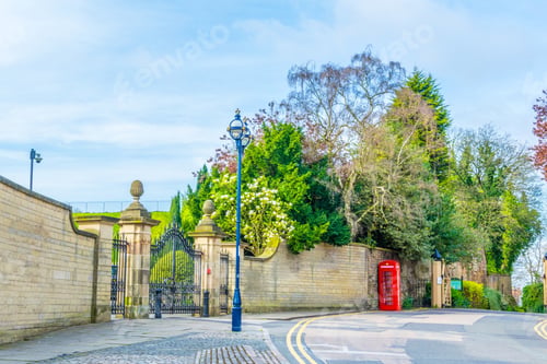 Preview: View Of An Alley Passing The Nottingham Castle, England