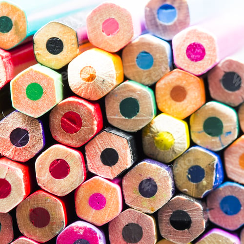 Preview: Group Of Pointless Colored Pencils - Texture And Colors