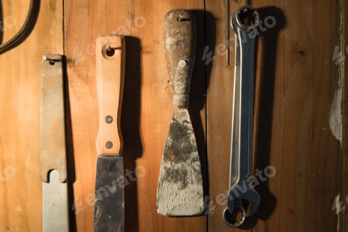Preview: Hand Tool Background. Industrial Background. Bricolage Tools.