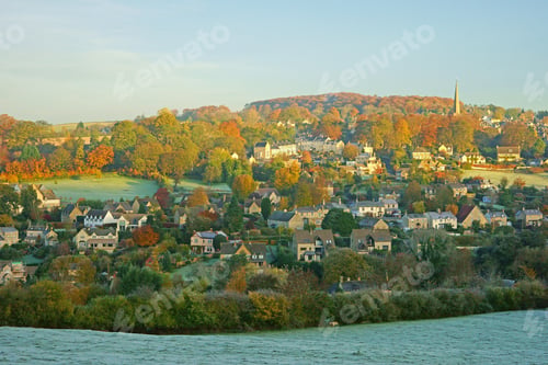Preview: A Clearing Misty, Frosty View Across Painswick Valley And The Cotswold Village Of Painswick On An