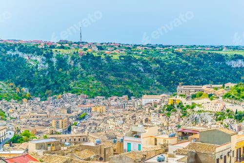 Preview: Aerial View Of Modica, Sicily, Italy