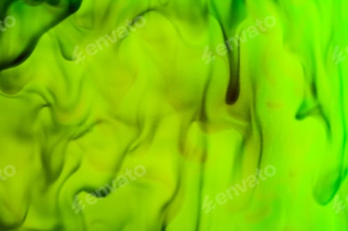 Preview: Abstract Defocused Composition With Ink And Small Bubbles. Beautiful Background, Texture And Colors