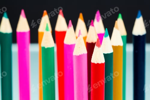 Preview: Group Of Sharp Colored Pencils