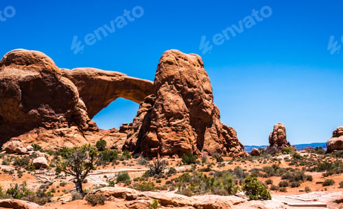 Preview: Arches National Park. Tourist Attraction Of Utah, Usa. Stone Natural Arches