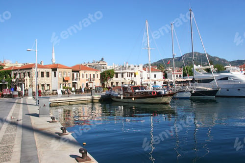 Preview: Bay Of Marmaris With Marine Harbor And Yachts, Sailing Boats On At The Quay