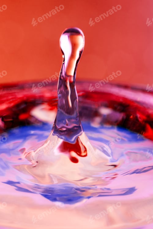 Preview: Colorful, Abstract Composition With Water And Water Drops