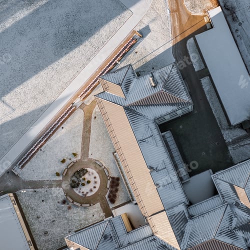 Preview: Aerial View Over The Roofs And Courtyard