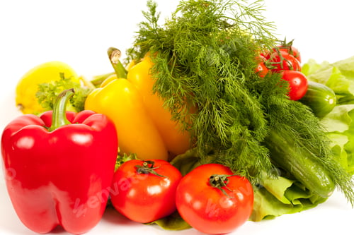 Preview: Bunch Of Vegetables Isolated On White Background