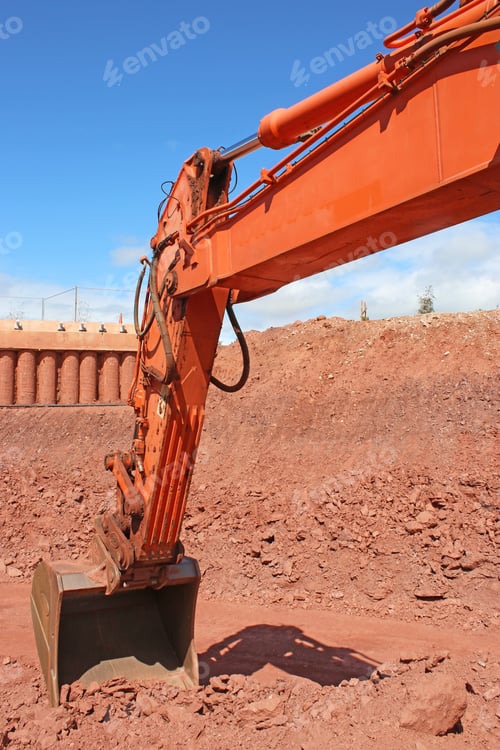 Preview: Digger On A Road Construction Site