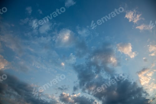 Preview: Dramatic Sky With Clouds. Dark Sky With Cumulus Clouds.