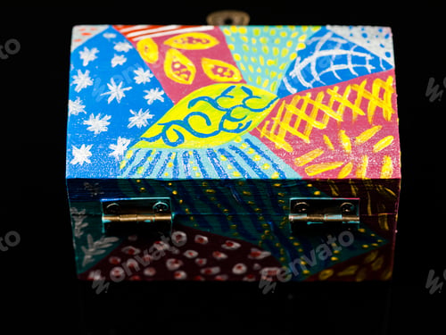 Preview: Painted, Wooden Small Boxes For Multiple Purposes