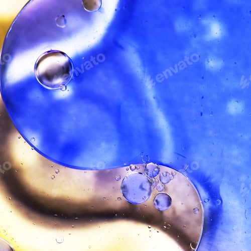 Preview: Abstract, Colorful Composition With Oil, Water And Ink