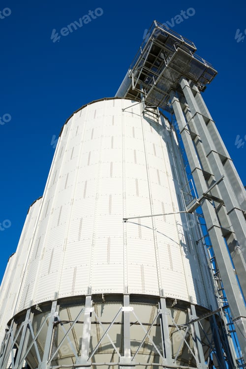 Preview: Metal Tanks In A Farm, Zaragoza Province, Aragon In Spain.