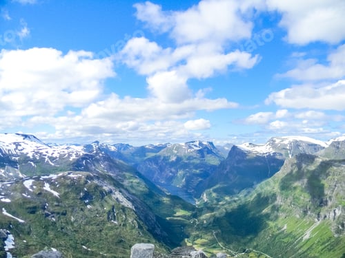 Preview: Beautiful Landscape Of The Mountains Near Geiranger, Norway