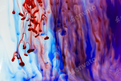 Preview: Abstract Composition With Ink. Beautiful Background, Texture And Colors