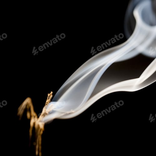 Preview: Smoke Shapes On Black Background