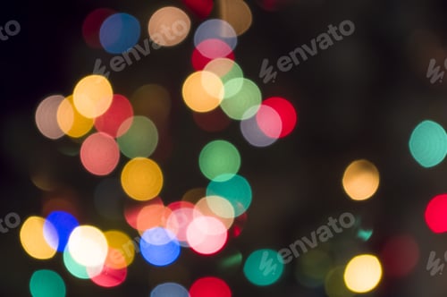 Preview: Abstract Circular Bokeh Holiday Background Of Christmas Light