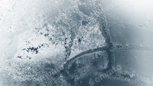 Preview: Ice Flowers On Glass - Texture And Background
