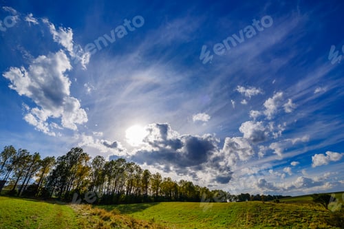 Preview: Fabulous Cloudscape With Beautiful Trees, Armenia