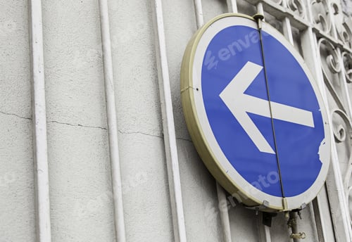 Preview: Direction Sign For The Traffic Of Vehicles, Information And Road Safety