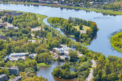 Preview: Aerial View Over The Jekabpils City