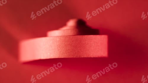Preview: Macro, Abstract, Background Picture Of Red Paper Spirals On Paper Background