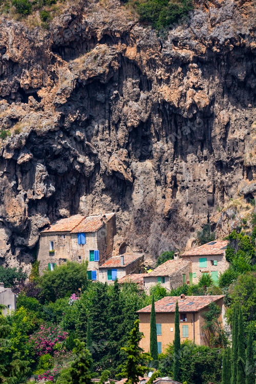 Preview: Quinson Village In Gorges Du Verdon Canyon Natural Park Of The Alps In Haute Provence Region Of