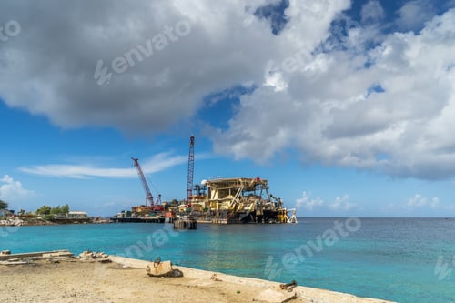 Preview: Vessels At The End Of Caracaasbaai Views Around Curacao A Caribbean Island